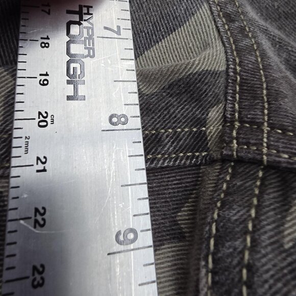 Zara Basic Z1975 Denim Jeans Womens 6 Gray Camo Distressed Skinny Frayed Hem - Picture 10 of 11